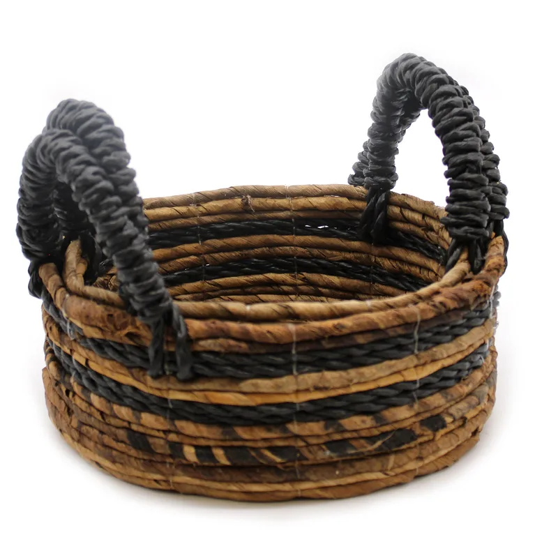 Banana Leaf & Hitam Raffia Basket- Set of 2 — foto 2