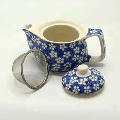 Small Herbal Teapot - Blu Daisy — foto 1