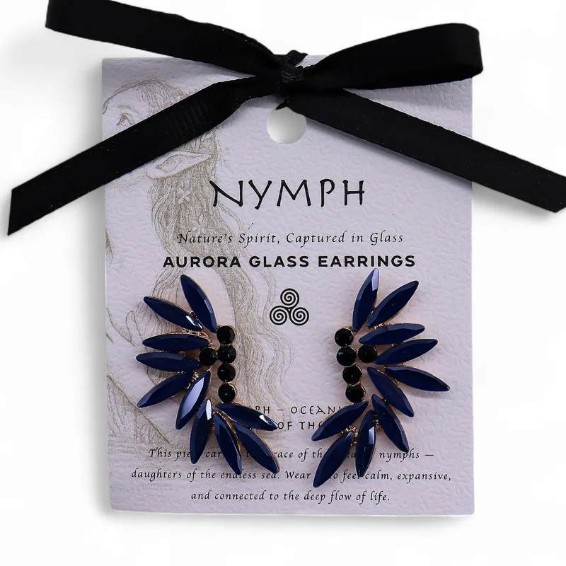 Royal Blu - Vintage Glass - Faries - Earrings — foto 3