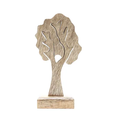 Perso nella Foresta – Decorazione in Legno 3D a Forma di Albero Singolo – 20x10cm — foto 2