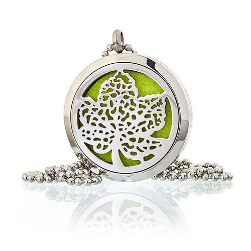 Aromatherapy Jewellery Necklace Leaf 30mm