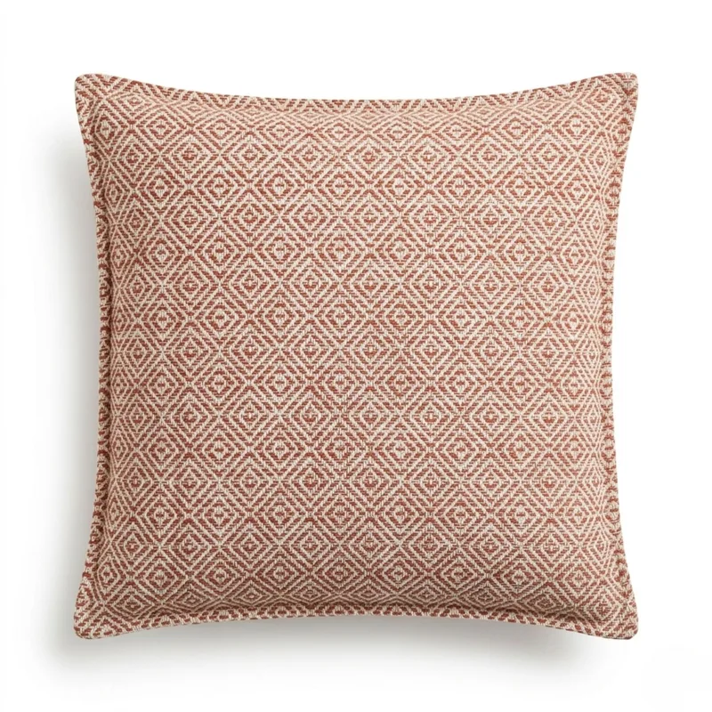 Classic Cushion Cover Burgundy Squares 45x45cm — foto 2