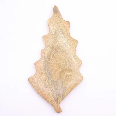 Lost in the Forrest Enamel Leaf Wooden Bowl 33x17cm — foto 3