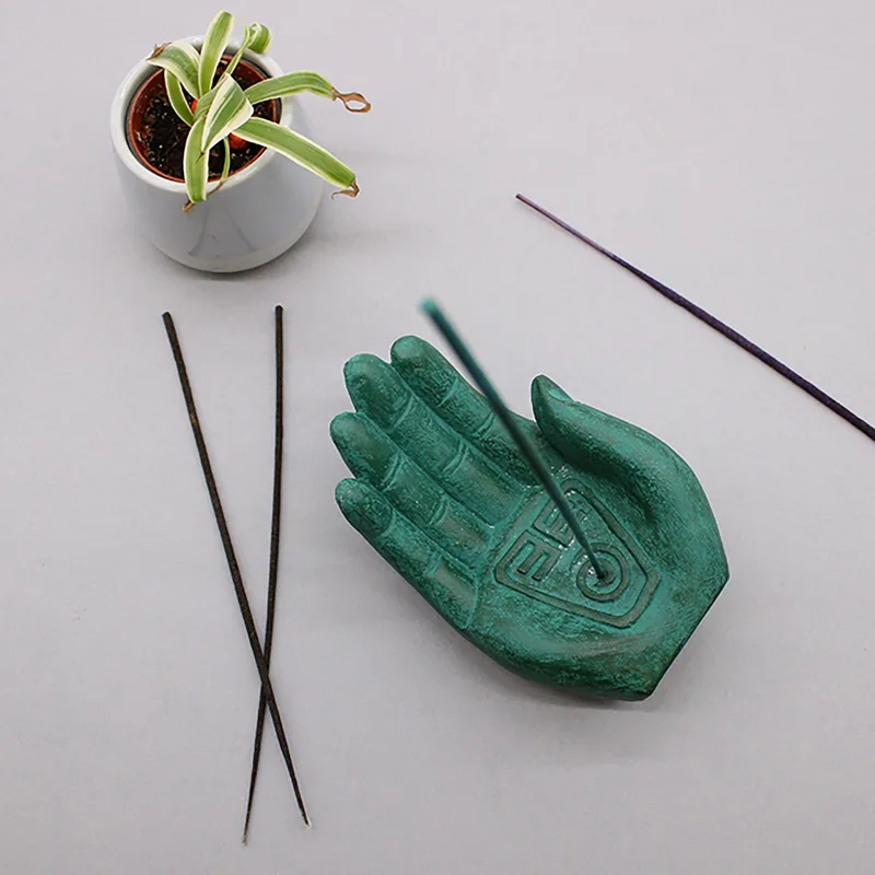 Hand Incenso Bruciatore Earth Protect Verde — foto 5
