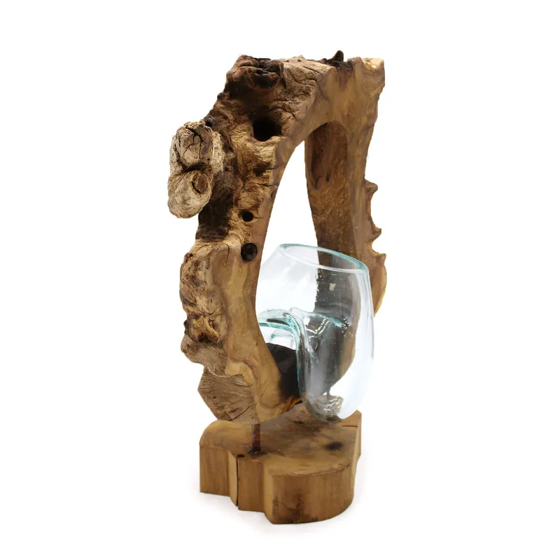 Molton Glass Hanging Art Vase on Legno — foto 4