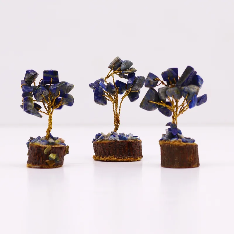 Mini Gemstone Trees On Legno Base - Sodalite (15 stones) — foto 4