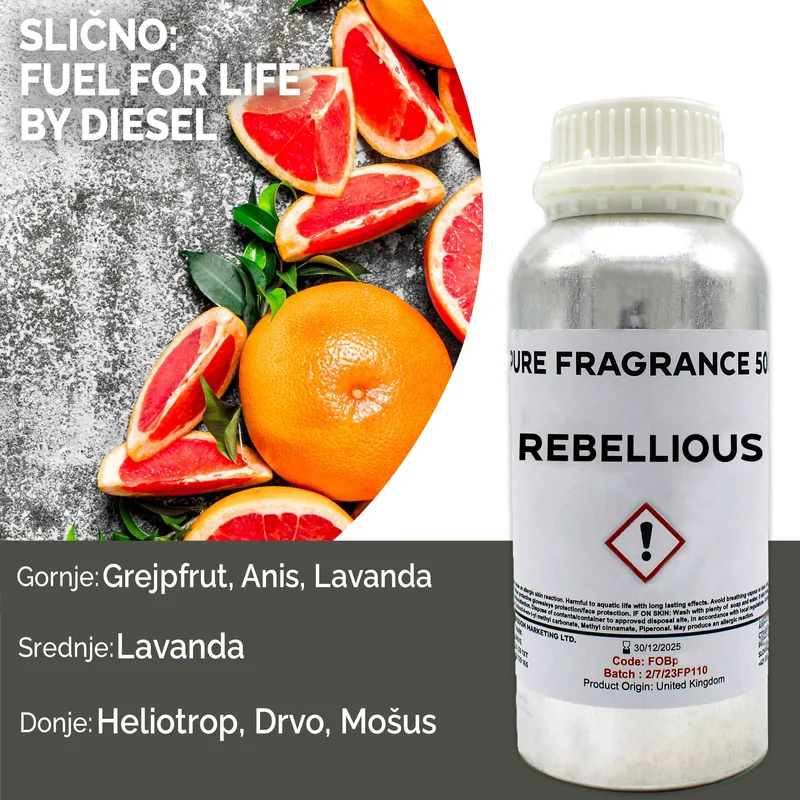 Olio di puro profumo unisex 500 ml — Profumo ribelle per uomo e donna — foto 2