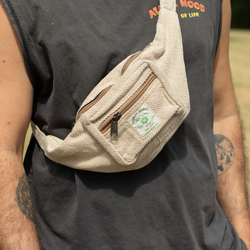 Cotton Hemp Style Belt Bag Naturale