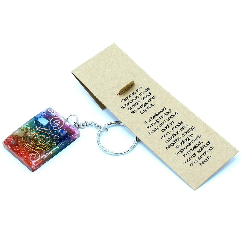 Orgonite Power Keyring Home Protect Copper and Chakra — foto 3