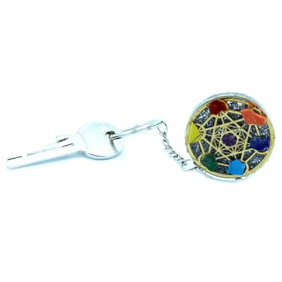 Orgonite Power Keyring Round Seven Chakra — foto 3