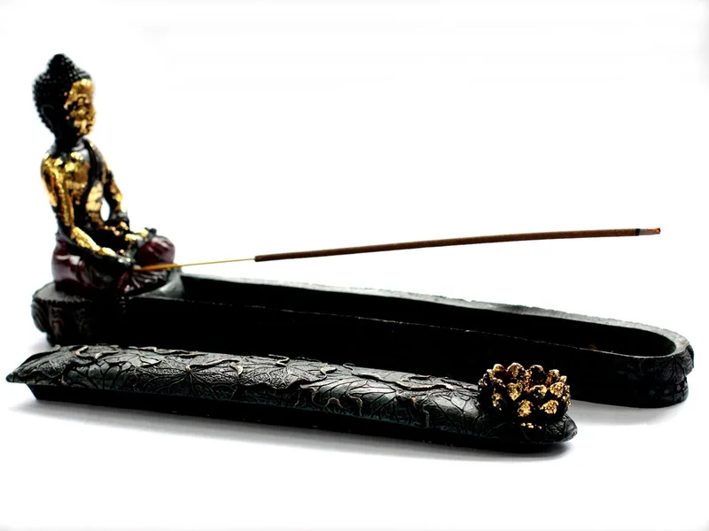Antique Buddha Incenso Bruciatore & Scatola — foto 2