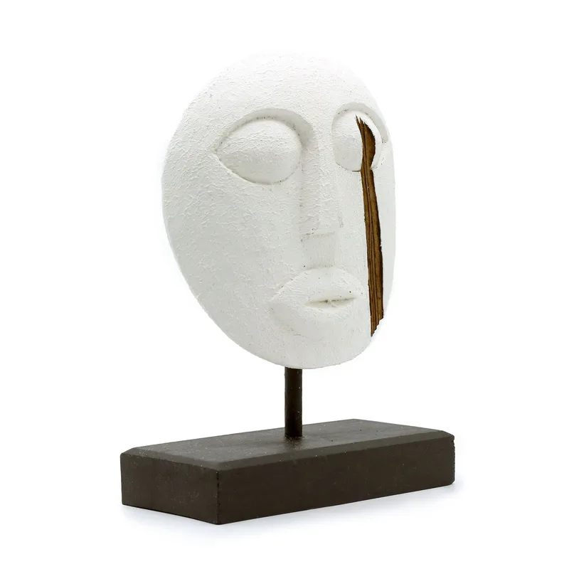 Timor Tribal Decorative Mask Bianco 27x20cm — foto 6