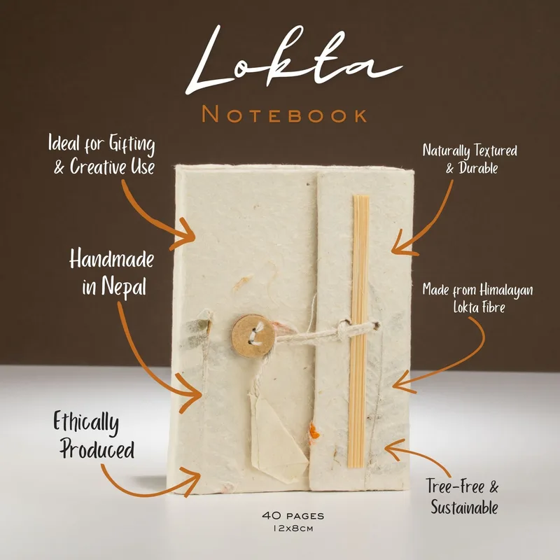 Mini Lokta Mixed Fiori Notebook Lrg (12x8cm) 40 leafs