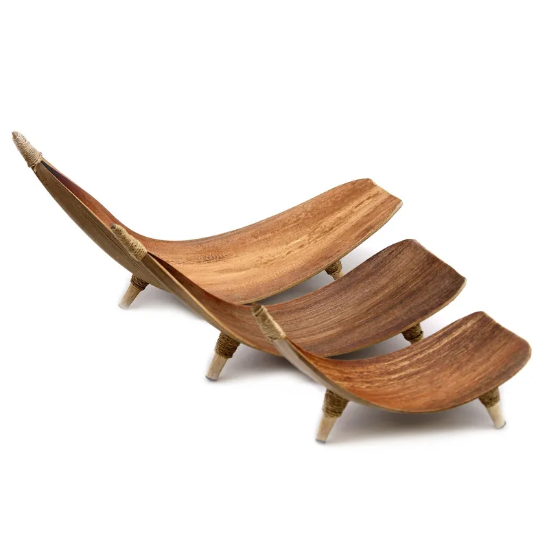 Coconut Leaf Fruit Bowl Set Naturale — foto 5