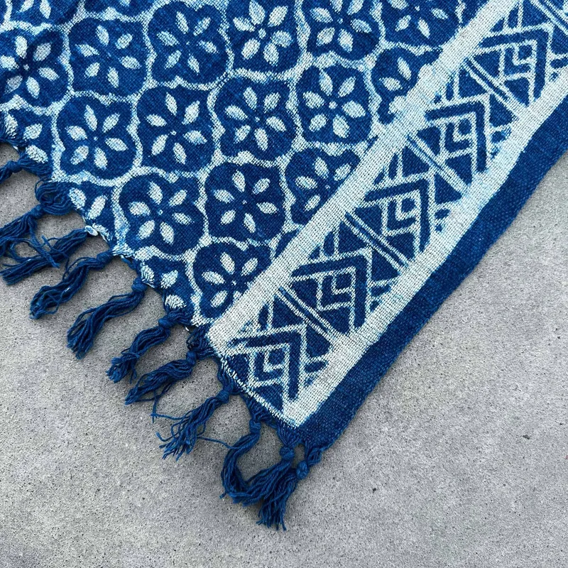 Fatto a mano Indigo Runner 170x60cm Madjid Tiles — foto 2