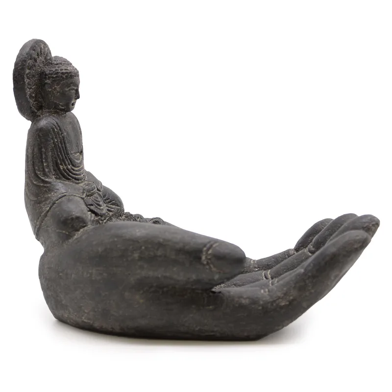 Buddah & Hand Incenso Bruciatore Nero