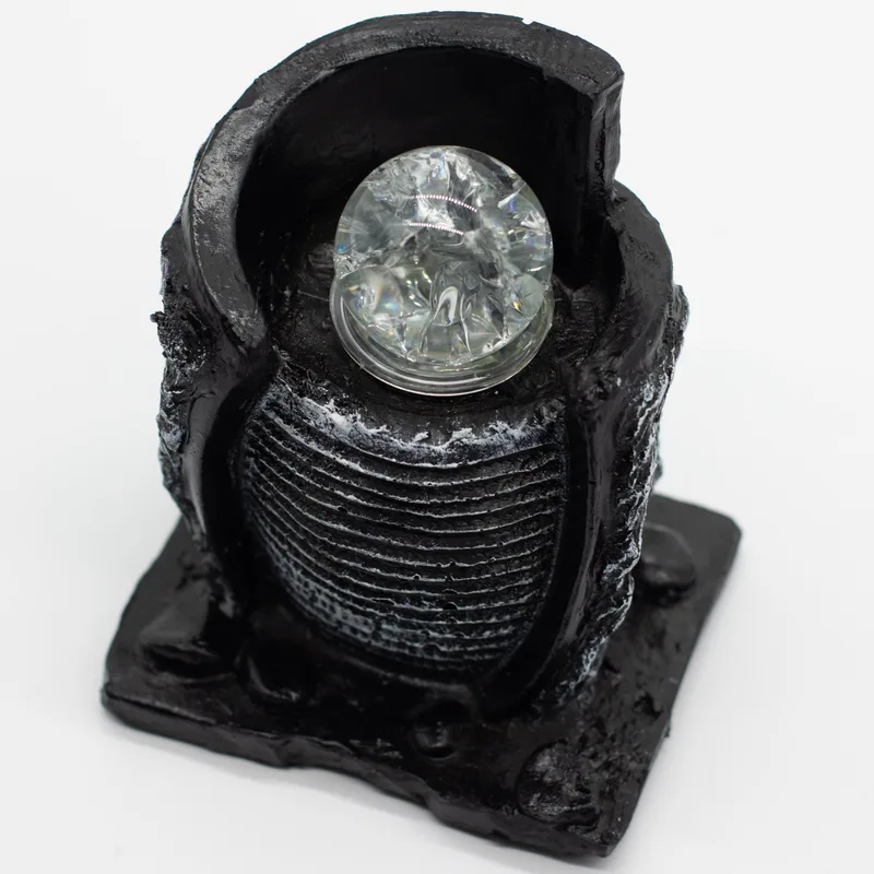 Tabletop Water Feature -15x13x20cm Water Pot & Crystal Ball — foto 1