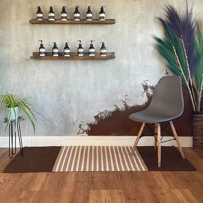 Indian Cotton Rug 70x170cm Dark Brown / Beige — foto 6
