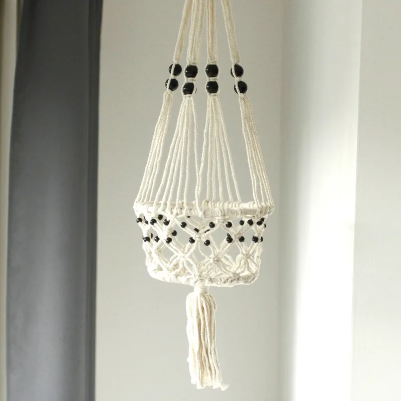 Macrame Pot Porta Lrg Single Beaded — foto 1