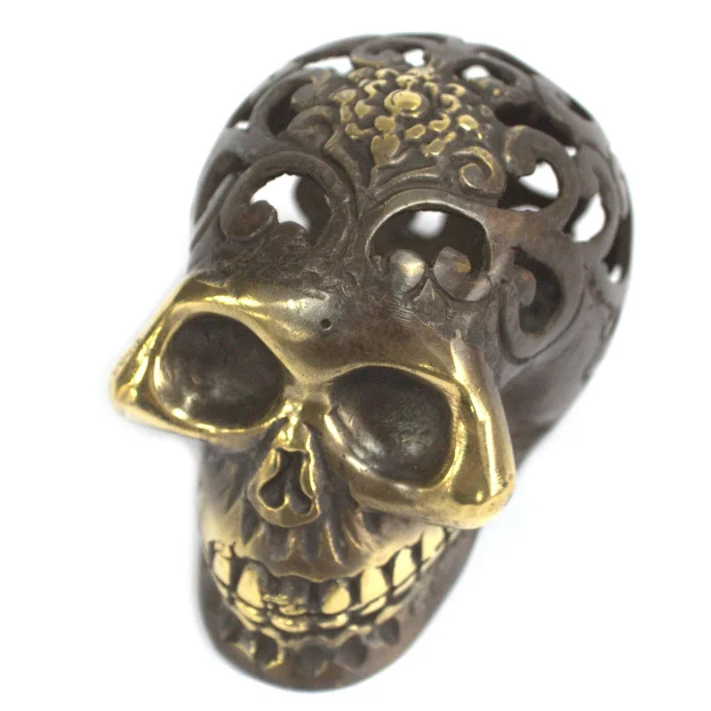 Vintage Brass Skull Lrg — foto 6