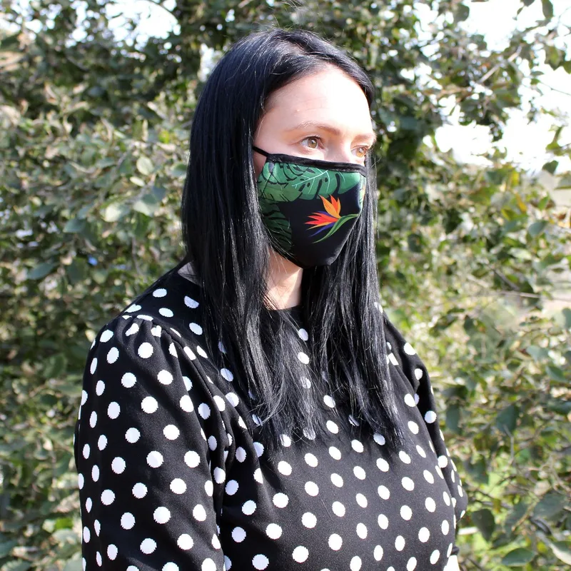 Reusable Fashion Viso Covering - Verde Jungle (Adult)