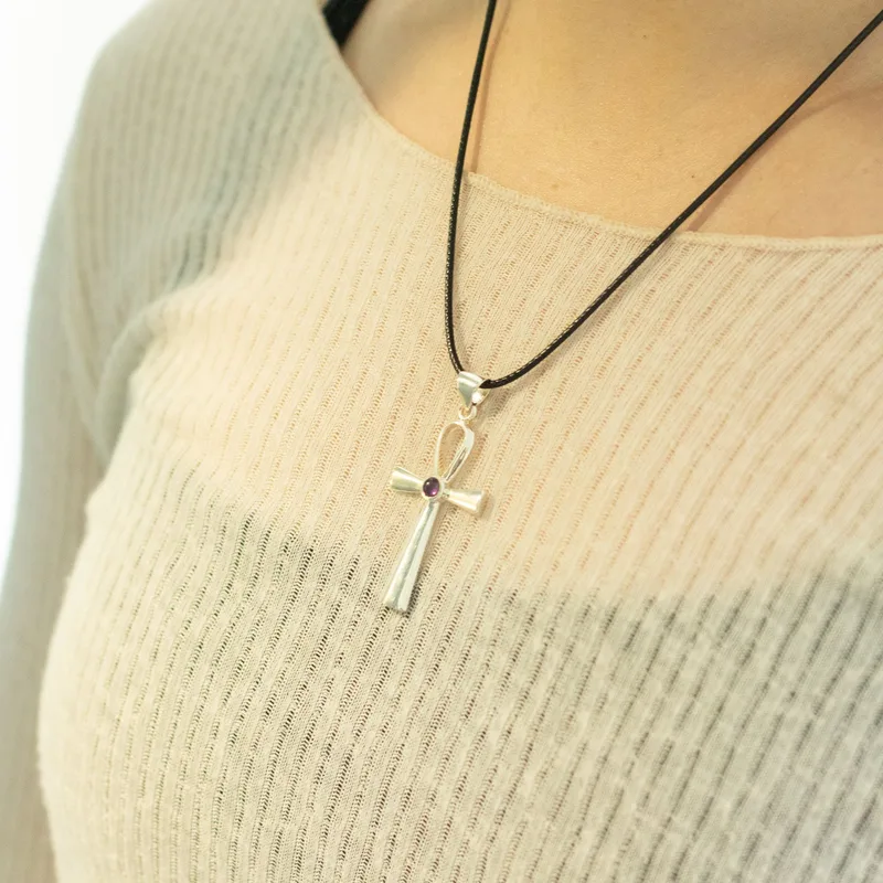 Indian Devotional Pendant Argento Plated Ankh Symbol of Eternal Life — foto 3