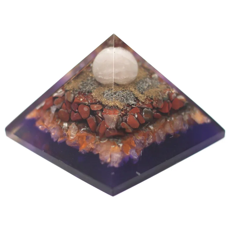 Lrg Organite Pyramid 70mm Peacock（earth base) — foto 1