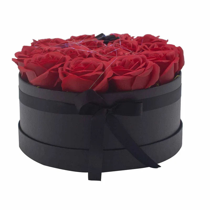 Sapone Fiore Gift Bouquet 14 Red Roses Round — foto 1
