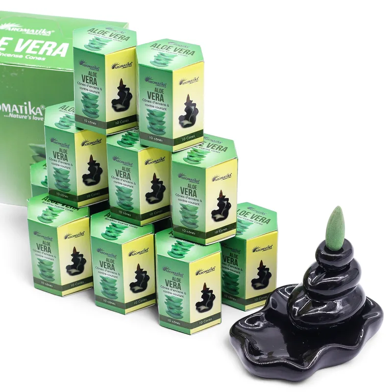 Masala Backflow Incenso pack of 10 Aloe Vera — foto 2