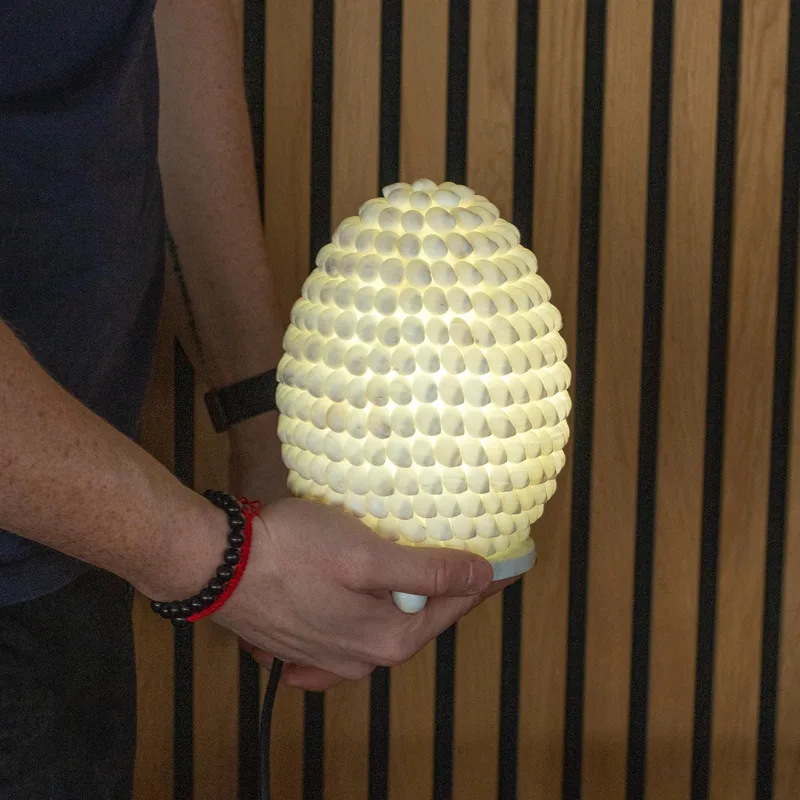 Boho Sea Shell Lamp Buting Shell Oval 15cm — foto 3