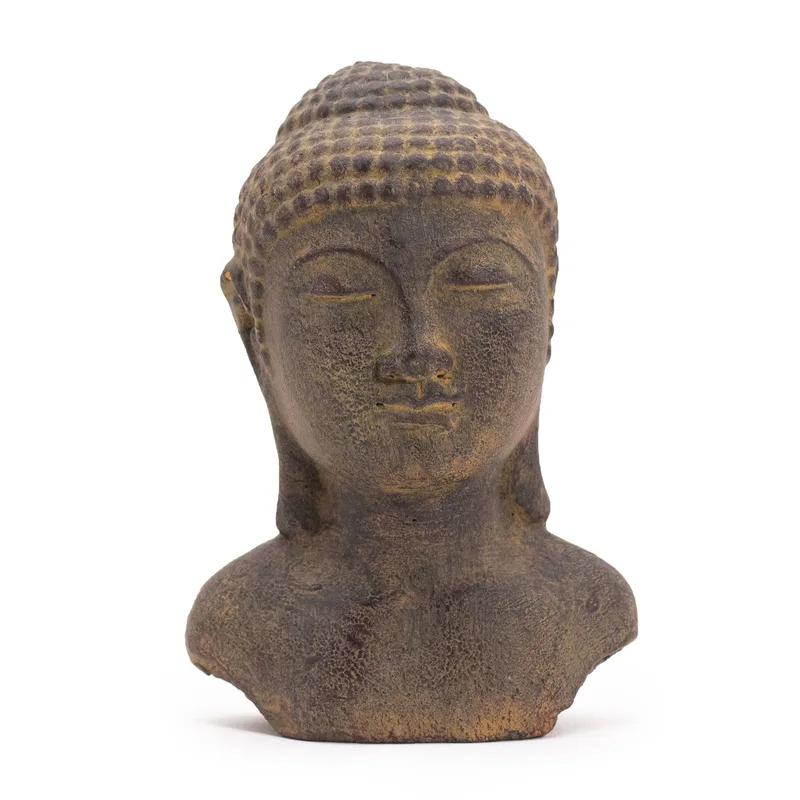 Tranquility Buddha Head Grey