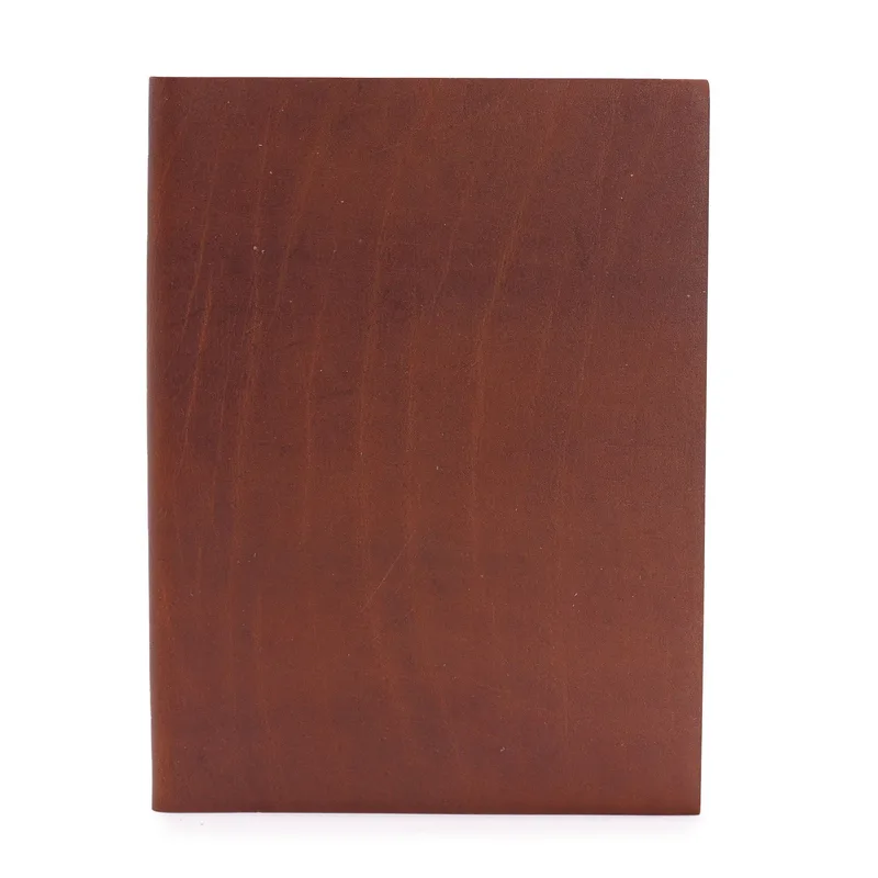 Lrg Dark Tan Daily Note Book 100 Lined Pages 20x15cm