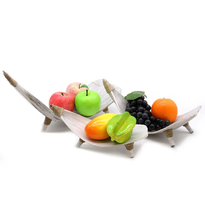 Coconut Leaf Fruit Bowl Set Whitewash — foto 3