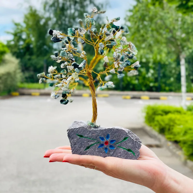 Moss Agate Gemstone Albero 160 Stones — foto 2