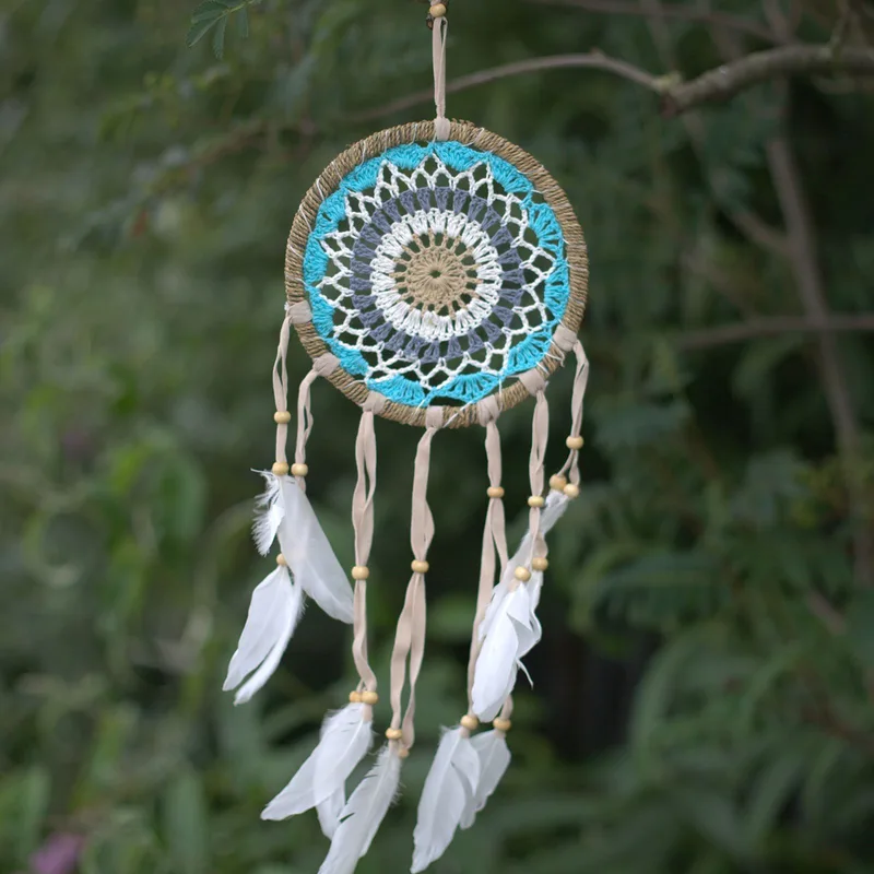 Pastel Blue Macramé Dream Catcher 16cm (asst colours) — foto 1