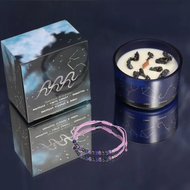 Zodiac Crystal Candela with Gemstone Bracelet Aquarious — foto 5