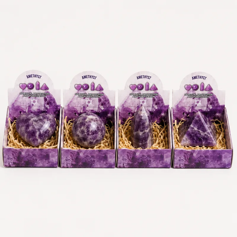 Four Gemstone Shapes - Amethyst