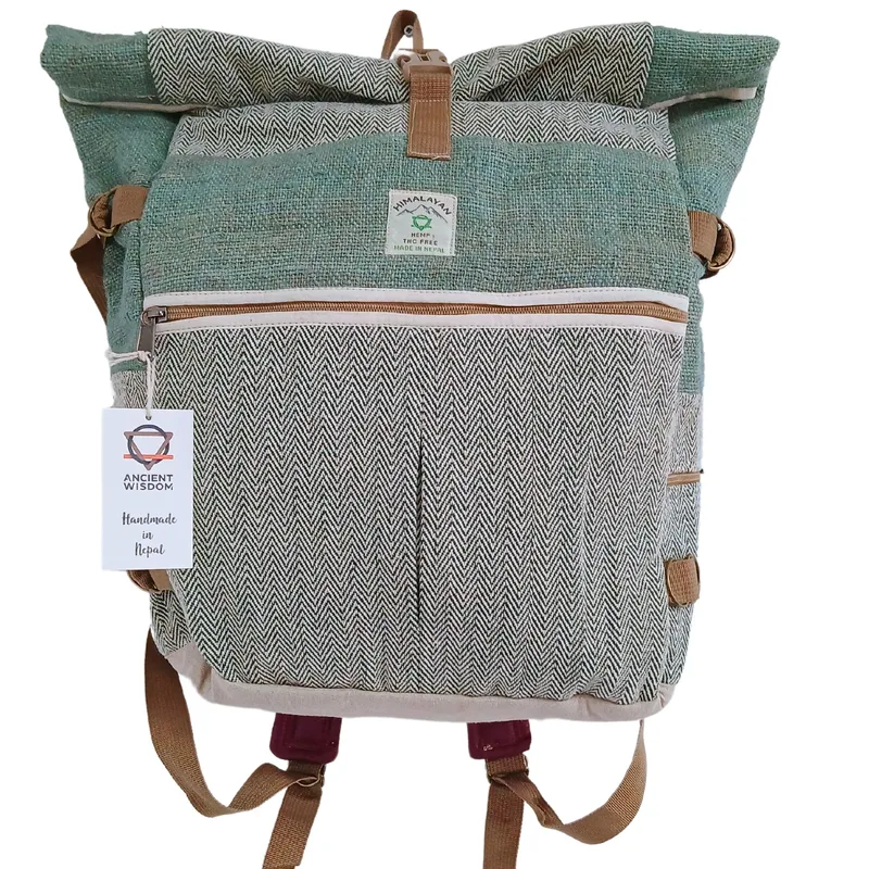 Hemp Trekking Rolling Backpack Sage