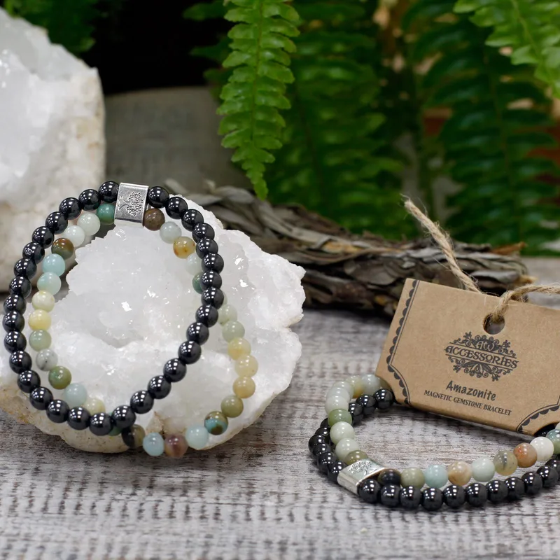 Bracciale con Pietra Magnetica - Amazonite — foto 1