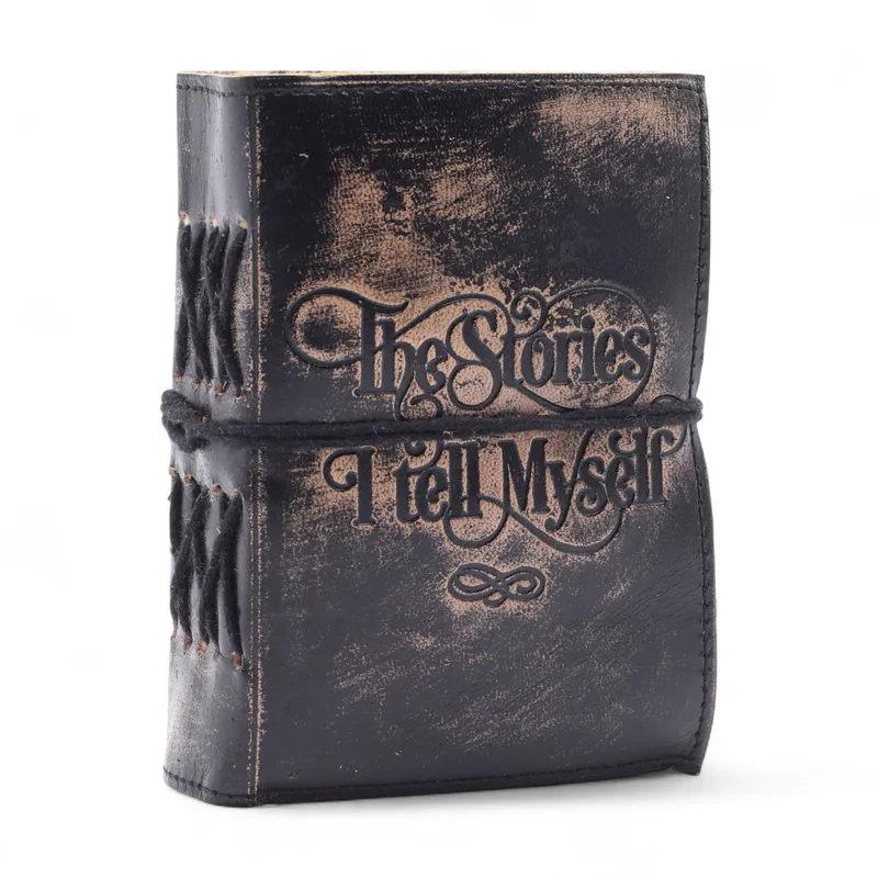 Fat Deckled Edge Leather Notebooks The Stories I Tell Myself — foto 1