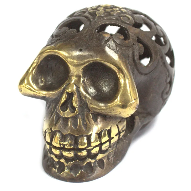 Vintage Brass Skull Lrg — foto 5