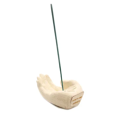 Hand Incenso Bruciatore Lotus Bianco — foto 1