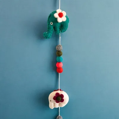 Felt Wall Hanging -Elephants