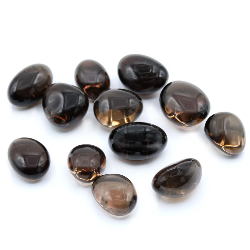 Pack of 24 Tumble Stones Smoky Quartz Irradiated L