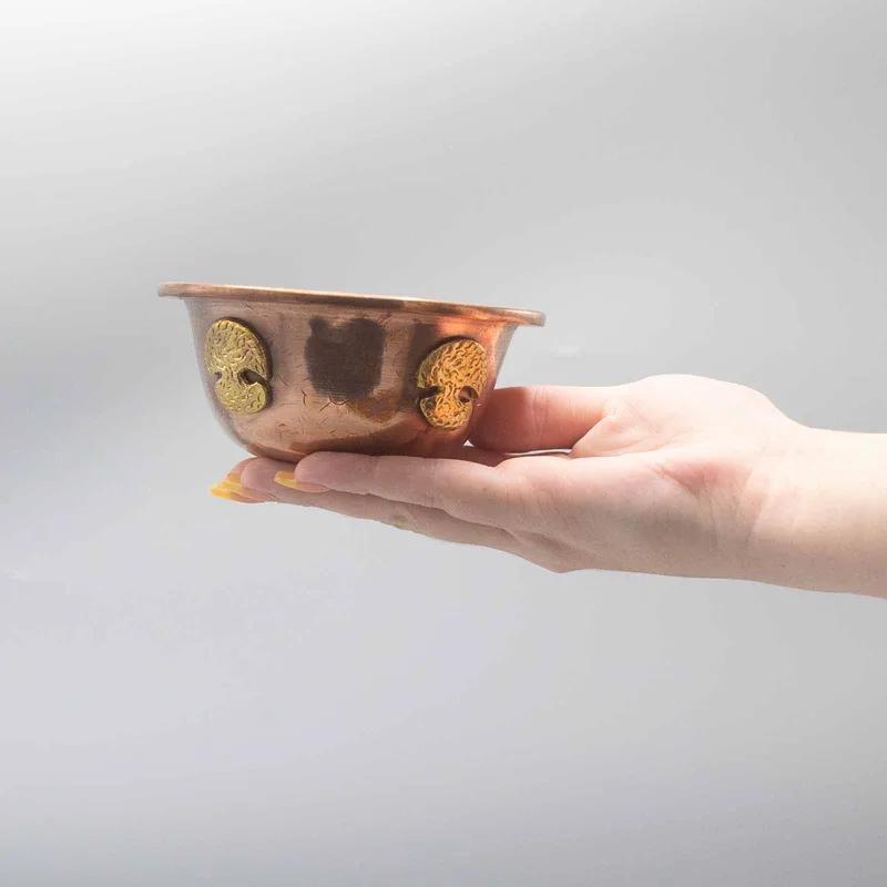 Copper Ritual Bowl with Albero of Life 12x5cm — foto 1