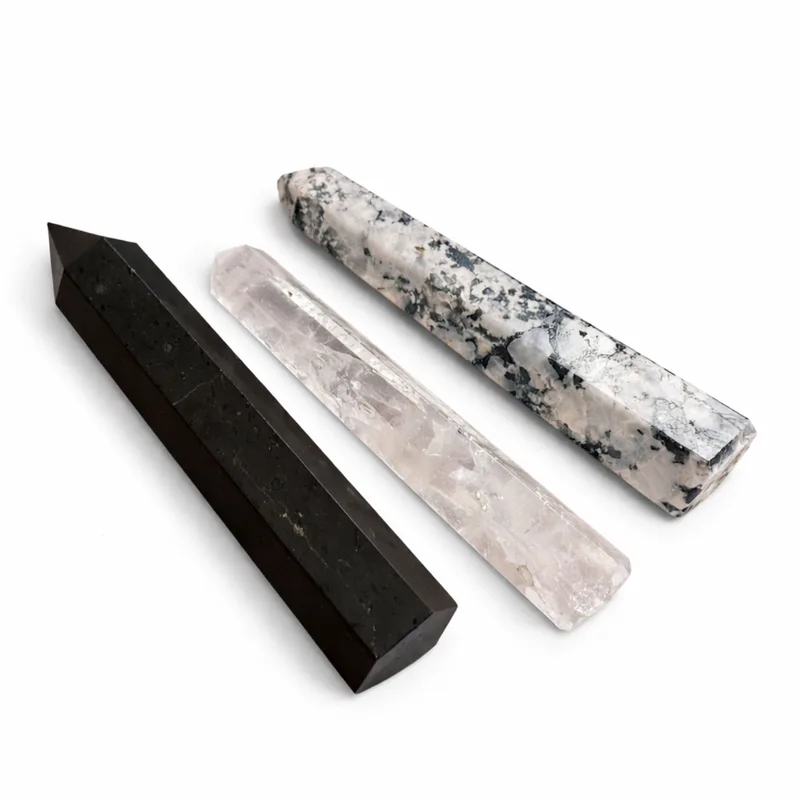 Gemstone Six Face Obelisk Point approx 17cm Nero Tourmaline — foto 6