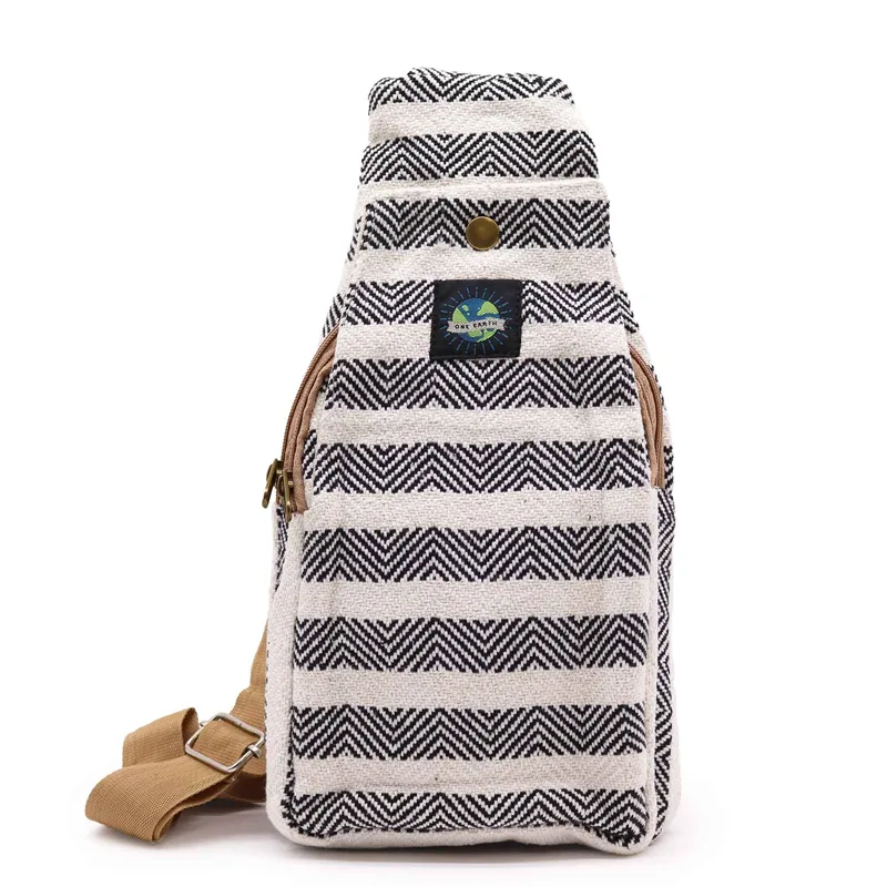 Corpo Cross Bag Naturale Cotton Nero & Bianco