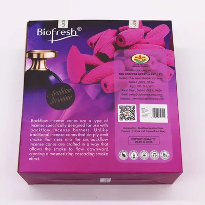 Biofresh Backflow Incenso Cones (40 cones) - Arabian Gelsomino — foto 4