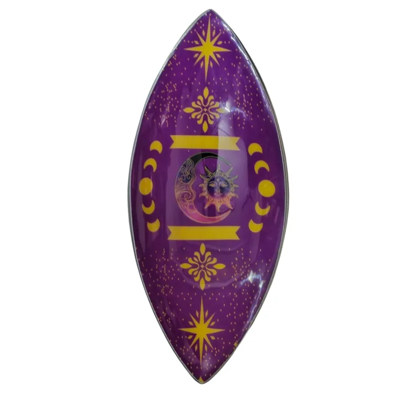 Enamel Incenso Bowl Aluminum Purple Sun & Moon Phases