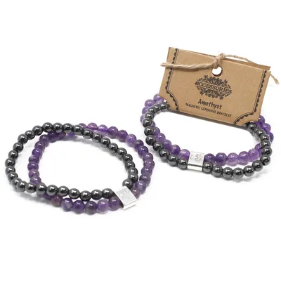 Bracciale con Pietra Naturale Magnetica - Amethyst — foto 1